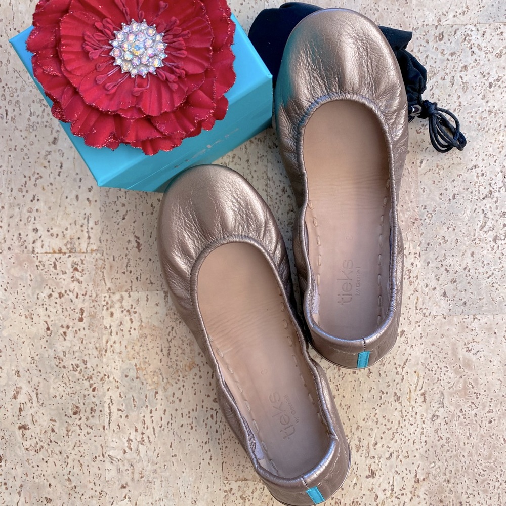 Tieks Metallic Bronze Flats